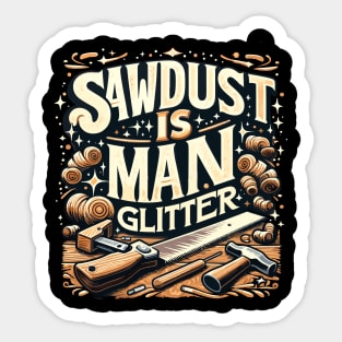 Sawdust Is Man Glitter Sticker